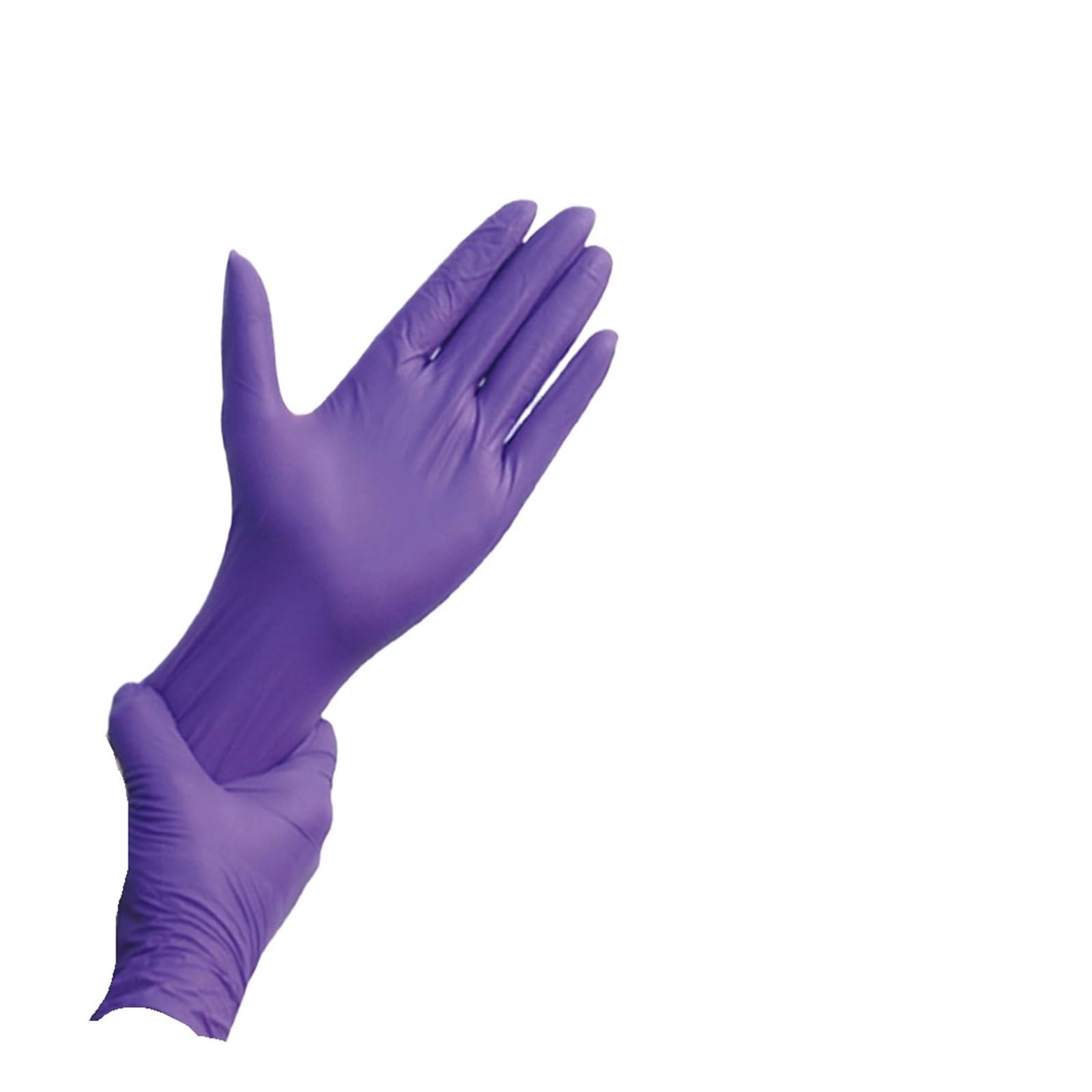 Genérico 50/100/200/400/1000 Uds guantes de nitrilo morados, for lavar platos domésticos(Purple-L,100pcs)
