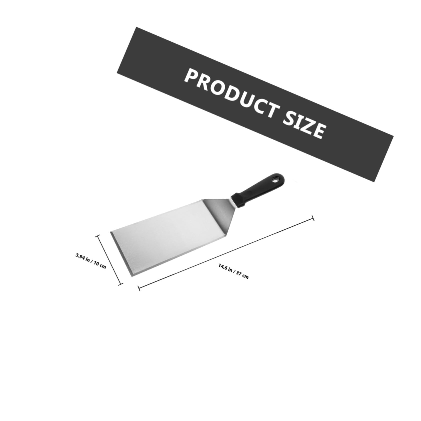 Spatules en Acier Inoxydable 3 Pièces Manches en Plastique Antidérapants, Spatules à Steak et Crêpes, Ustensiles Cuisine pour Maison et Restaurant, Adaptées pour Poêles