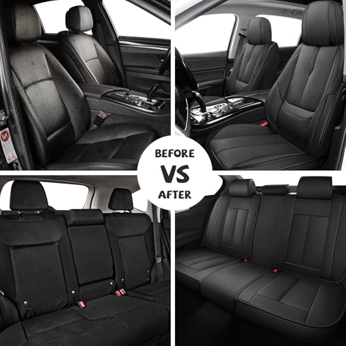 Image of ILMO Seat Covers for Chevy Silverado 2007-2026 (Classic Black,Full Set)