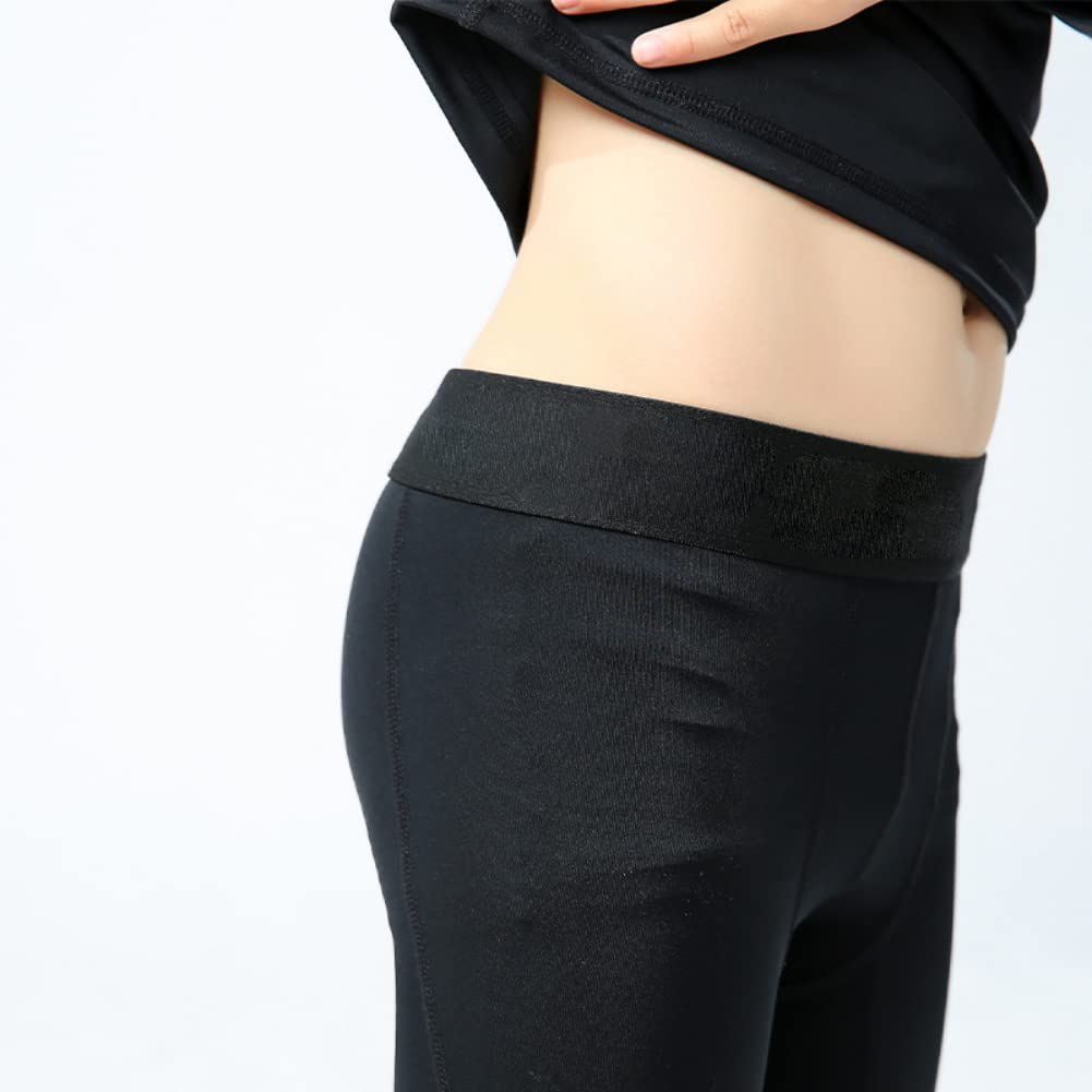 Pantalones de compresión para niños con Rodilleras Pantalones de Baloncesto Niños Deportes Juveniles 3/4 Capri Leggings Medias Acolchadas