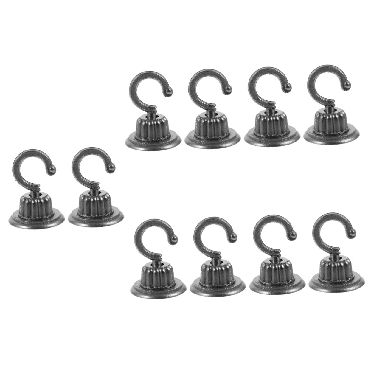 BESPORTBLE 5 Ensembles Crochet Orchidée Rotatif Crochet De Suspension pour Plantes Crochets De Plafond pour Plantes D'intérieur Crochet Suspendu Au Plafond Black Alliage De Zinc 2 Pièces * 5