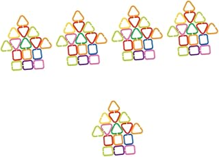 NOLITOY 175 Peças Fivela De Corrente Geométrica Brinquedos Educativos Para Bebês Brinquedo De Assento De Carro Brinquedo De Berço Elos De Corrente De Plástico Pendurado Anel De Carrinho