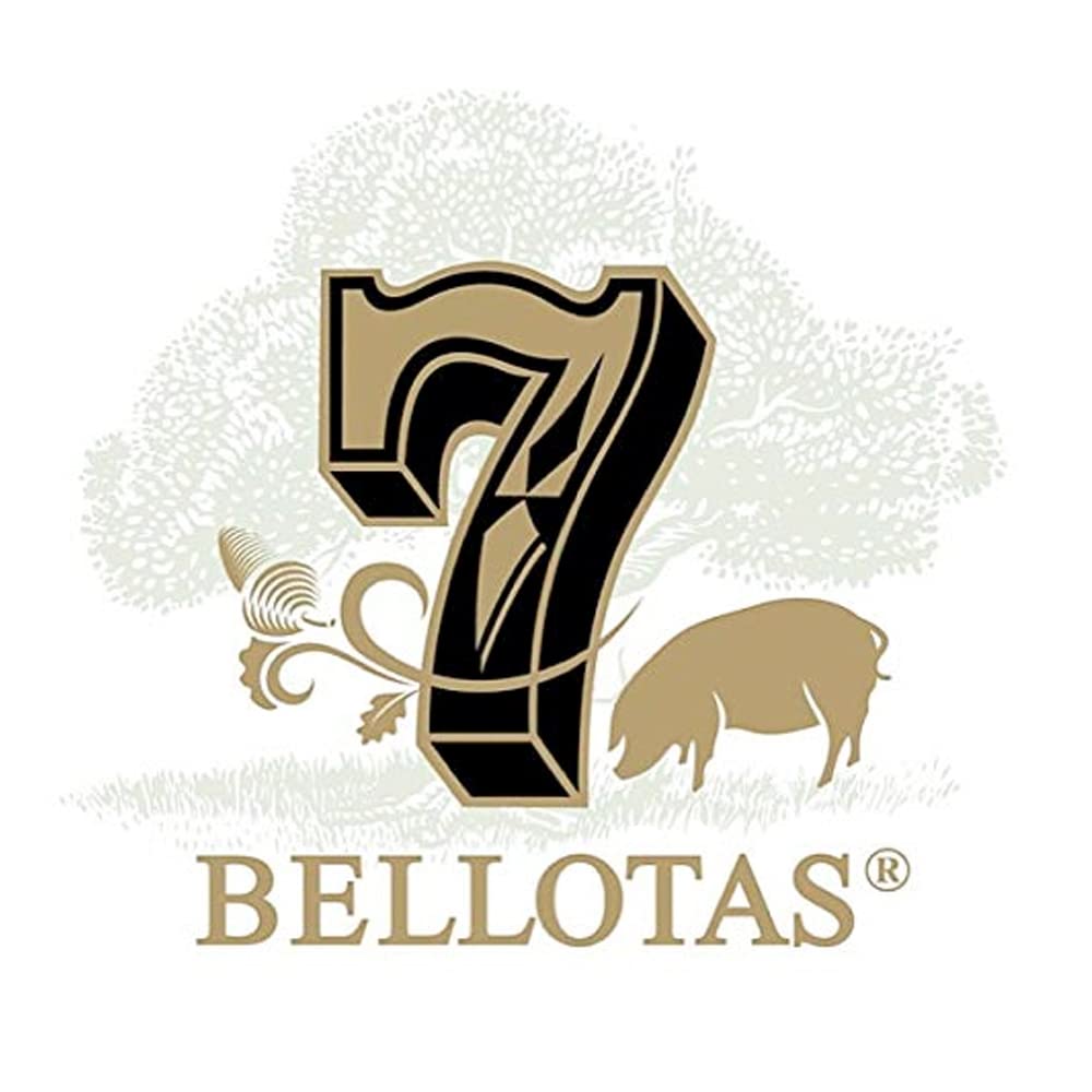 7 BELLOTAS Iberischer Eichel-Schinken | JAMON 100% IBERICO Feldköderschinken Bellota PATA NEGRA | Spanischer Schinken BELLOTA 48 Monate (Ohne Knochen +1,0KG)