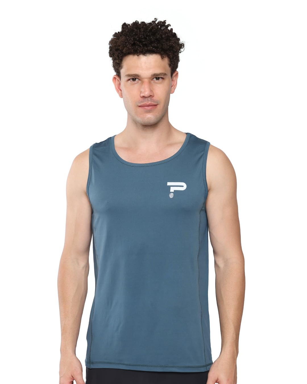 Men's Momentum Tank | 110g, Custom Mesh Fabric, Featherlight, Seamless, Zero-Friction | Classic Athletic Fit, Blue Horizon | Running, HIIT and Gym-image-36