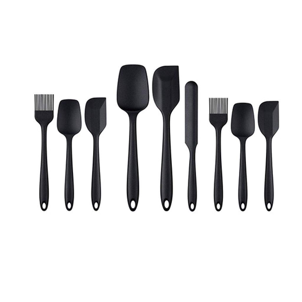 IUokLU 12-Piece Silicone Kitchen Utensil Set - Nonstick Cooking Tools with Spatulas, Scrapers, Spoons, Brushes - Ideal for Baking, Cooking, and More