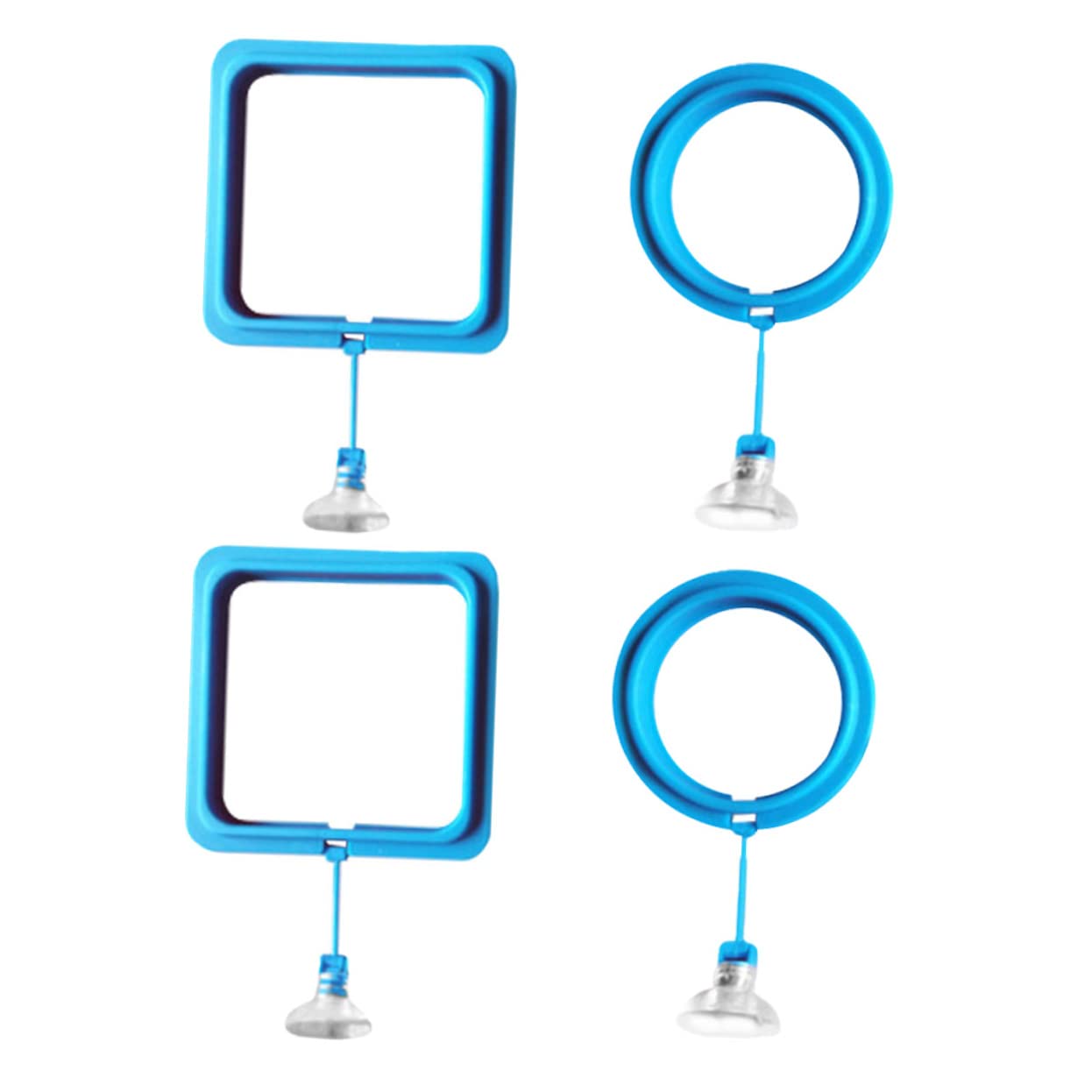 BCOATH Fish Tank Feeder Automatic Floating Fish Feeder Feeding Ring Design Suction Cup Feeding Ring