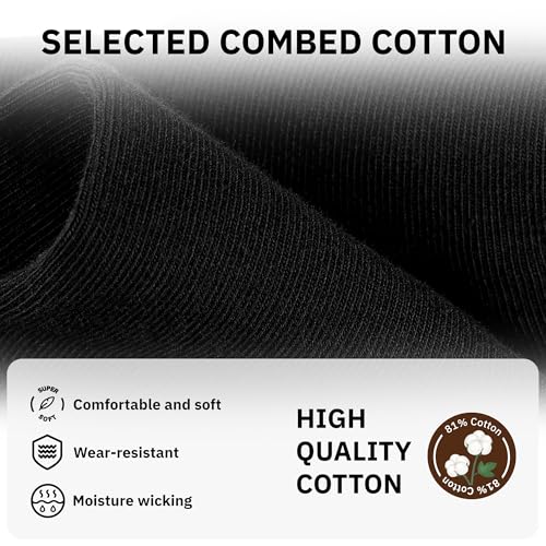 CLOSEMATE Womens Calf Crew Socks Soft Cotton and Lightweight Black White Fall Color 5 Pairs4