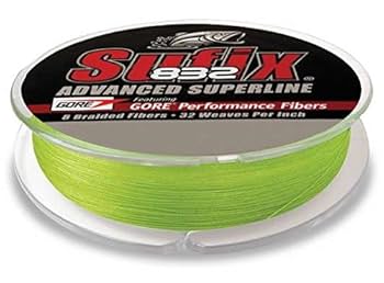 Amazon.com : Sufix 832 Braid Line-1200 Yards (Neon Lime, 65