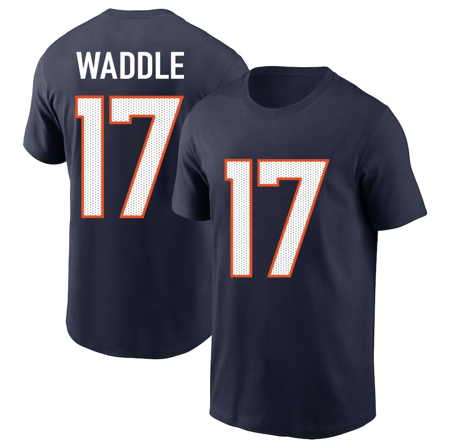Jaylen Waddle Denver Football Cotton T Shirt Jersey #17