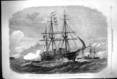 La Copie Antique de l'Escadron 1867 Naval de Douvres de Révision Volontaire de Pâques Embarque le Fort… La Copie Antique de l'Escadron 1867 Naval de Douvres de Révision Volontaire de Pâques Embarque le Fort…