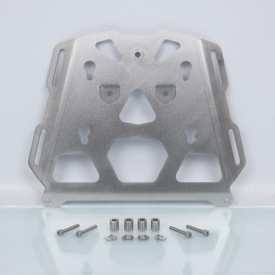 Piastra supporto per top case avventura touring nuova di marca S-Line in alluminio. Caratteristiche: - Lunghezza complessiva: 290 mm. Larghezza complessiva: 350 mm. Spessore complessivo: 15 mm. - Piastra specifica per top case in alluminio S-Line KS33 (SKU 176397) e KS33N (riferimento SKU 176398 ).- Platino compatibile con il supporto per valigie laterali S-Line KSAC1 (codice SKU 176413). Venduto singolarmente con viti. Fornito come da foto.