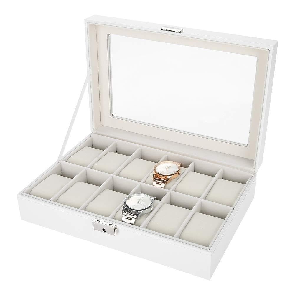 Estuche Vitrina para Relojes 12 Compartimentos