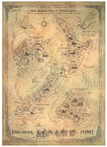 Carte de la Terre du Milieu le cadeau idéal pour un fan de l'univers Hobbit et Lotr