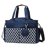 [BRZU] おむつトート 大容量 多機能 防水 旅行用 メッセンジャー 「視認性が高い軽量 大容量」 防水 レジャー 旅行 出産祝い (ブルー,46*29*14cm)