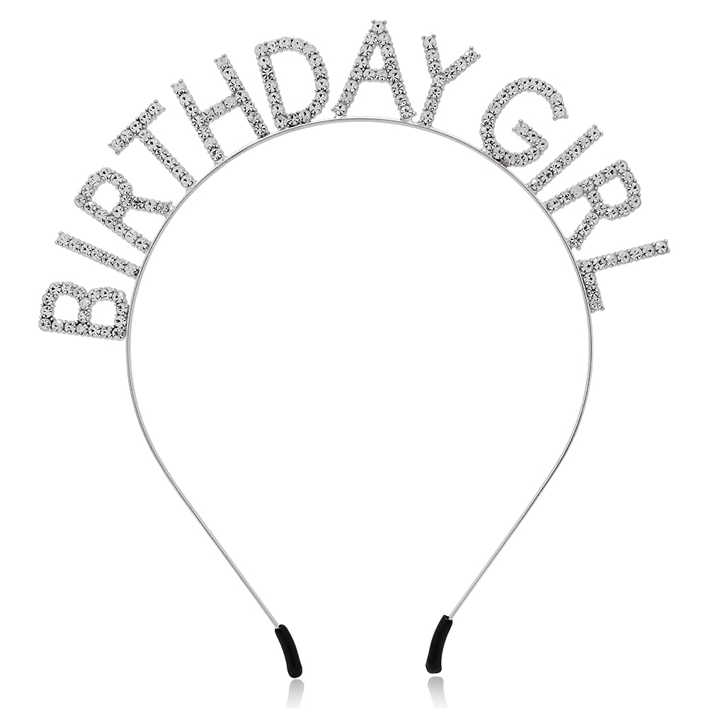 Birthday Crowns for Women, LuReen Birthday Tiara Happy Birthday Headband Birthday Girl Crown Party Decorations