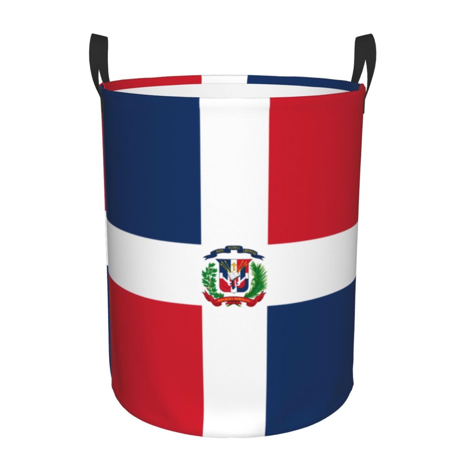 S Circular Hamper – Collapsible Dominican Republic Print Laundry Basket