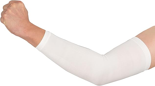 D&M Arm Cover, Cool Type, 2 Pieces, White, Made in Japan, Support, Cool, Compression, Fixed, Stretchable, Breathable, Sweat Absorbent, Quick Drying, UV Protection, Cool Material, Sports