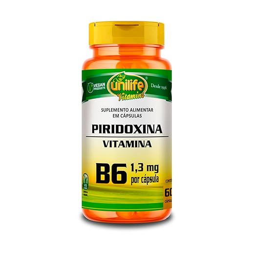 Vitamina B6 - Piridoxina - 60 cápsulas