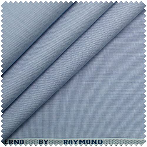 Image of Raymond 100% Cotton Fabric (All Weather Fabric, Unstitched Premium Fabric, Solid, Less Wrinkles) (Blue, 1.7 Meters for Shirt)