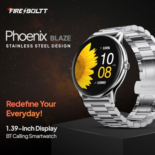 Fire-Boltt Newly Launched Phoenix Ultra Blaze Luxury Stainless Steel, Bluetooth Calling Smart Watch, AI Voice Assistant, Metal Body with 120+ Sports Modes, SpO2, Heart Rate Monitoring (Silver) (Image - 2)