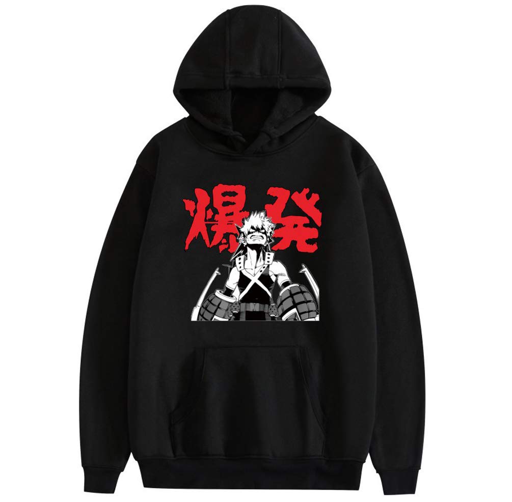 Unisex Bakugou Katsuki Cosplay Hoodies Anime MHA Pullover Sweatshirt for Halloween Costume