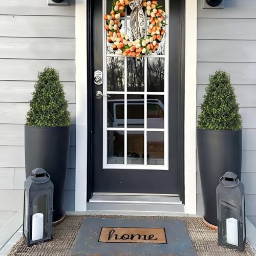 30" Boxwood Topiary Trees Artificial Outdoor Set of 2, UV Resistant Faux Plants for Front Porch Planters, Realistic Cone-Shaped Fake Bushes & Shrubs, 2.5ft Evergreen Decoration - Image 6
