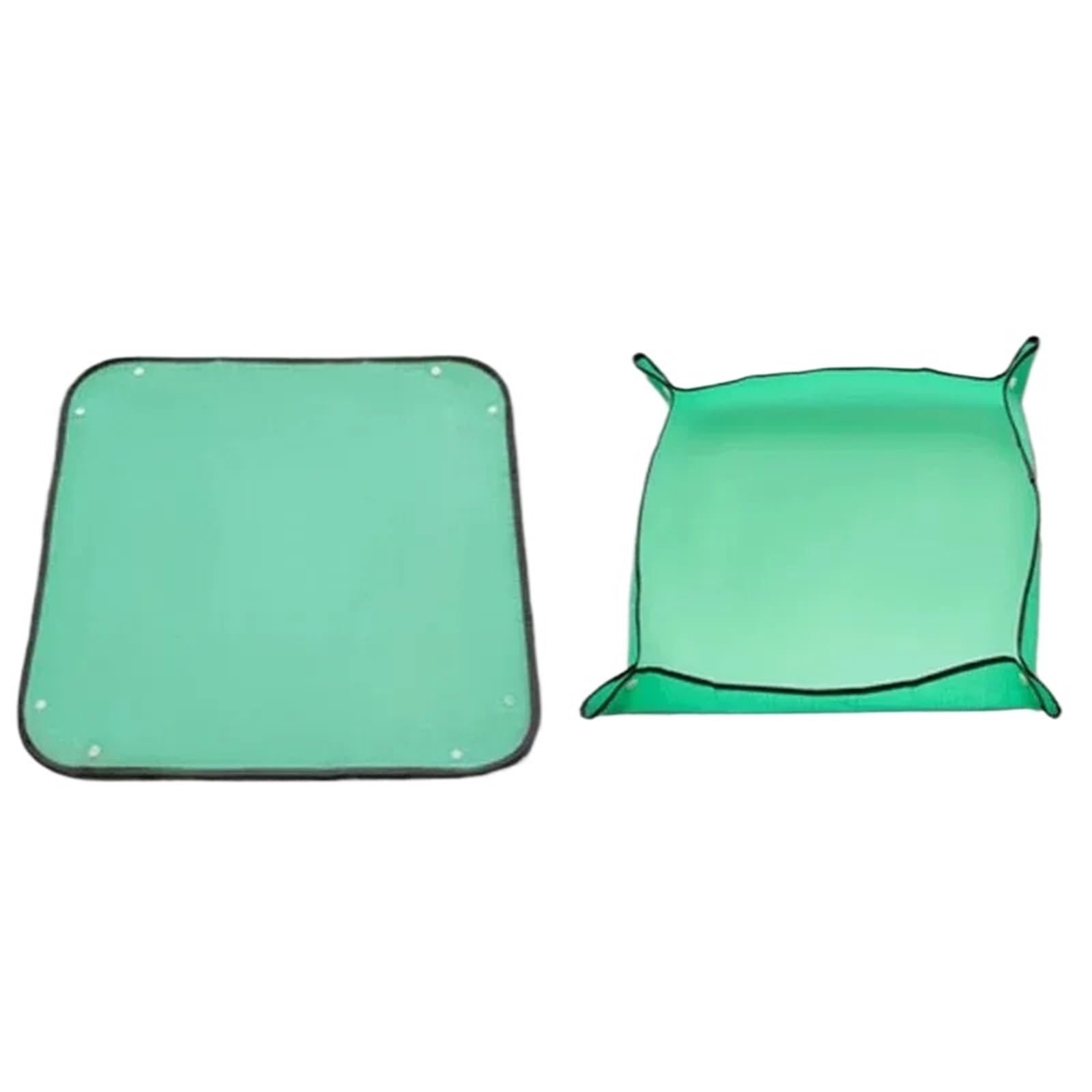 HUWOYG 2PCS Gardening Mat PE Transplanting Plant Waterproof Square Potting Thicken Foldable Garden Accessories For Indoor Garden(50x50cm)