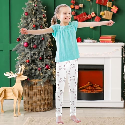 Girls' Leggings Sleep Hamster Face Ankle Length Printed Leggings Comfort Pants for Kids 4-10 Years3