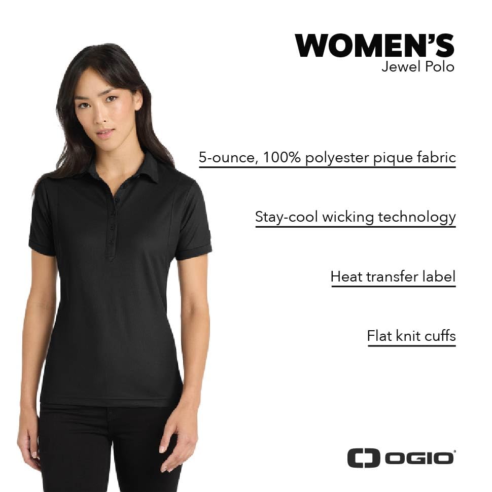 OGIO Women's Jewel Polo | Moisture Wicking Polo Shirt for Women, Short Sleeve Athletic Shirt for Work & Golf2