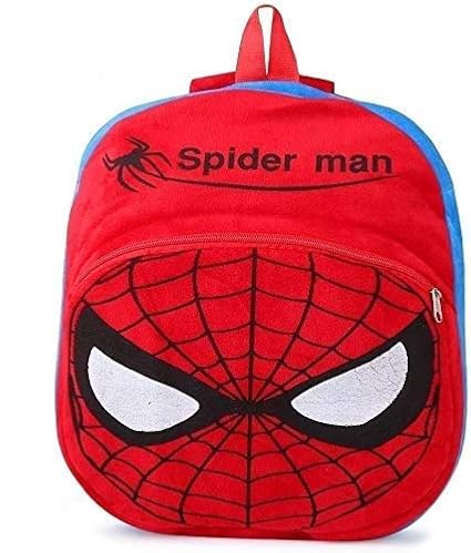 SUMITRA Kids School Bag Soft Plush Backpack Cartoon Toy, Childrens Gifts Boy Girl/Baby/ D?cor School Bag for Kids (Spiderman)
