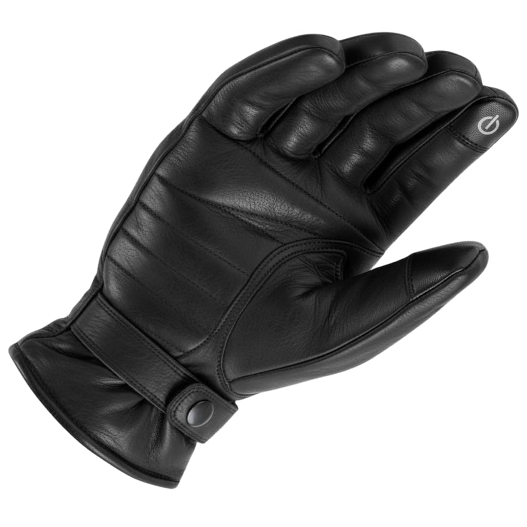 MDM Gants Moto Homme Cuir Véritable Doublés – Coques Rigides Articulations, Chauds pour Temps Frais, Antidérapants, Confort Ergonomique, Gants Motard Route Touring