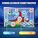 ghfjdk Soccer Ball Game Set,Indoor Outdoor Backyard Toss Soccer Goal Game with 2 Balls, 1 Flannel Target