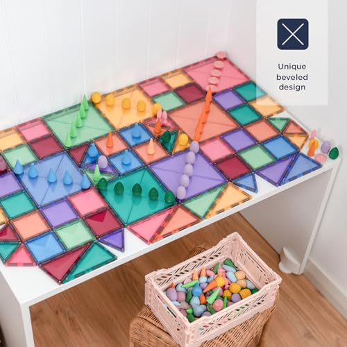 CONNETIX Pastel 64-Piece Magnetic Tiles Starter Set — view 4