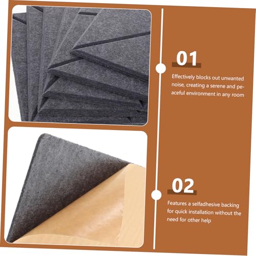 Totority 6pcs Paneles Acústicos de Alta Densidad para Aislamiento de Pared para Sala de Música miniatura 7