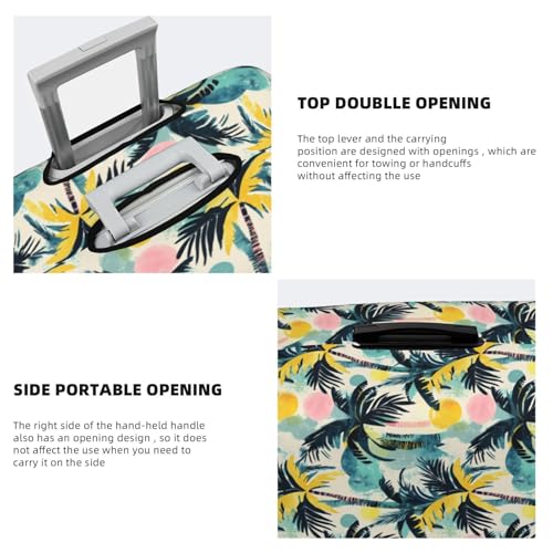 Luggage Cover Protector - Hawaii Plant Silhouette Print Fit 29-32 Inch Suitcase Covers for Luggage4