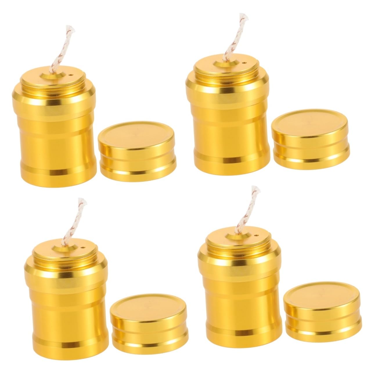 ULTECHNOVO 4pcs Mini Alcohol Lamp Alcohol Heater Indoor Mini Burner Lamp Camping Burner Science Experiments Burner Outdoor Fireplace Outdoor Heater Portable Firepit Aluminum Stove Heating