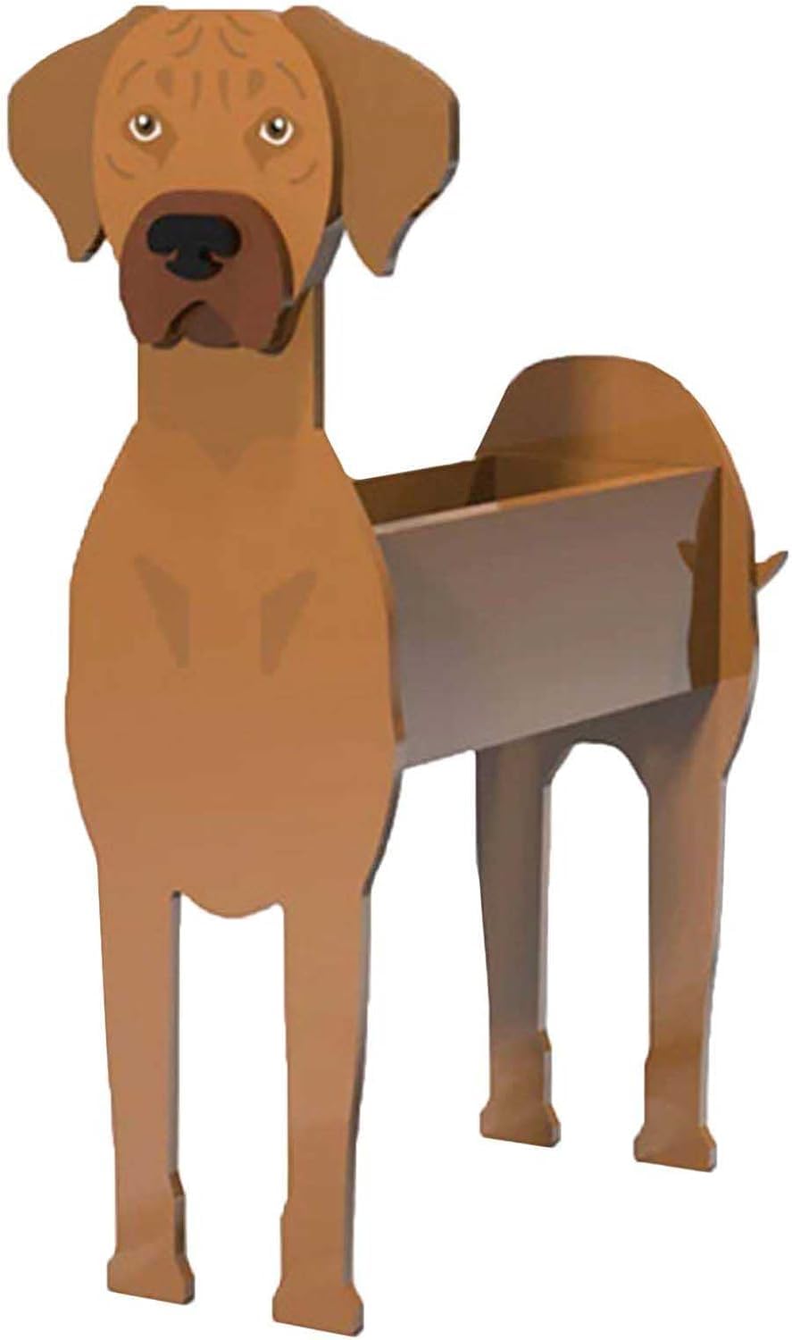 KJMWXOP Flower Pots Outside,Shaped Planter Pot, Pet Dog Flowerpot Potted Ornaments, PVC Flower Planter, Indoor Outdoor Decor Plant Pot