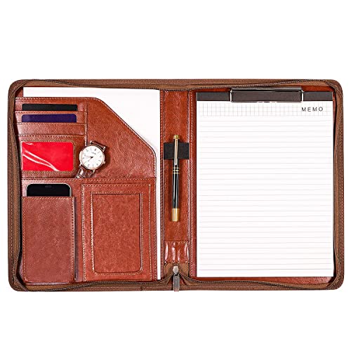 Customized Employees Portfolio, Personalized Staffs Leather Portfolio, Personalized Padfolio For Colleague, Brown Leather Portfolio, Organizer Portfolio, Personalized Planner #TOP3