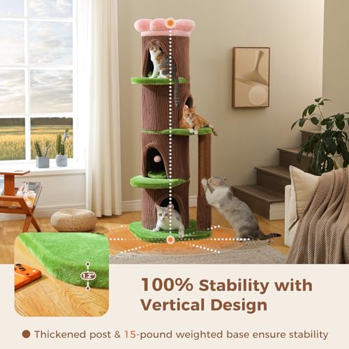 Torre para Gatos MUTTROS Forest 68.5" con 4 Condos y Rascador miniatura 4