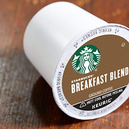 Starbucks Medium Roast K-Cup Coffee Pods - Breakfast Blend for Keurig Brewers - 6 Boxes (60 Pods Total)
