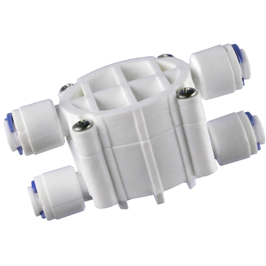 wumanortroy 1/4" OD Tube 4 Way Valve Auto Shut Off Pressure Regulator Aquarium Water Purifier Reverse Osmosis Machine Water Filter Parts