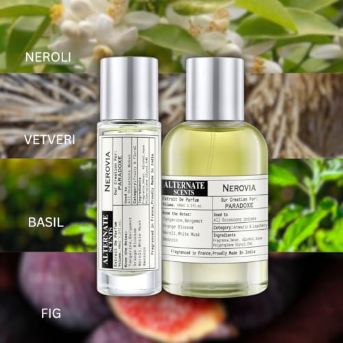 Image of Alternate Scents NEROVIA 40ml Long Lasting Perfume For Women |Strong&Long Lasting with 30% Oil Concentration|White Floral Amber|Fragrance From France |Made In India|