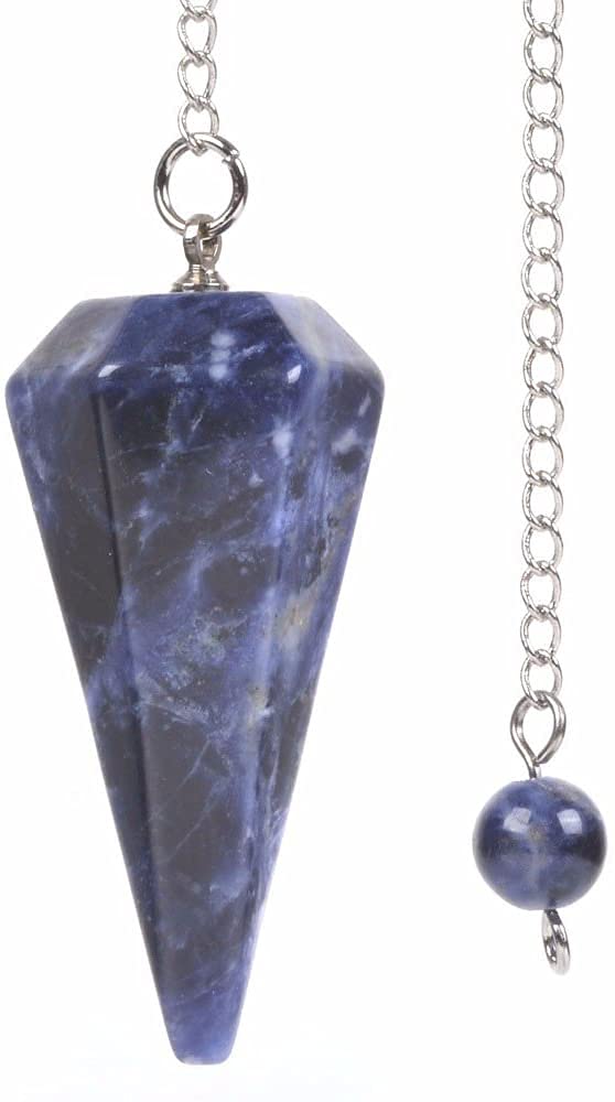 Natural Gemstone Crystal Hexagonal Pointed Reiki Chakra Pendant Pendulum
