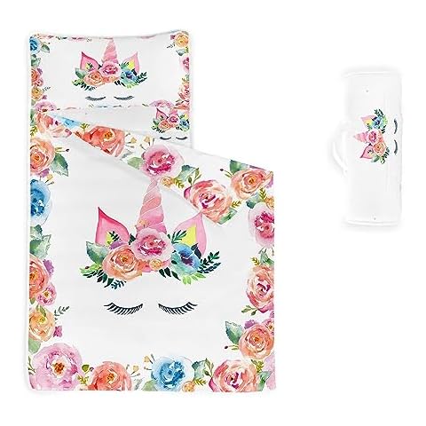 Datura home Unicorn Nap Mat with Pillow Cover