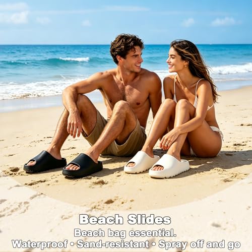 Image of Yueerlu Cloud Slides for Women Men, Recovery Womens Pillow Slides,EVA Anti-Slip shower shoes,Thick Sole Open Toe Garden Shoes,men's sandals,mens slippers for Indoor and Outdoor Size