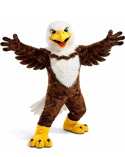 Cheerava Eagle Mascot Costume for Adults with Wings for School Events and Sports Teams