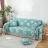 ZZenSmot Moderna Oruga Anti-resbalar Jacquard Lavable Espesar Universal Toalla De Sofá para Mascotas Y Niños Protector para Sofás-H 35x35inch