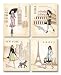 Paris, London, Roma and New York Set by Andrea Laliberte 11"x14" Art Print Poster
