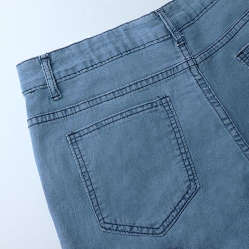 Womens Side Lacing Bell Bottom Jeans Stretch Butt Lifting Vintage Washed Jeans Skinny Flare Pants4