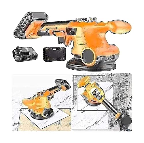 ATAAY Tiling Machine Intelligent Ceramic Tile Vibration Machine Wireless Portable Lithium Electric Automatic Tiles Leveler Rechargeable Multifunction Auxiliary Tool-Hand Tools (One Lithium Battery)
